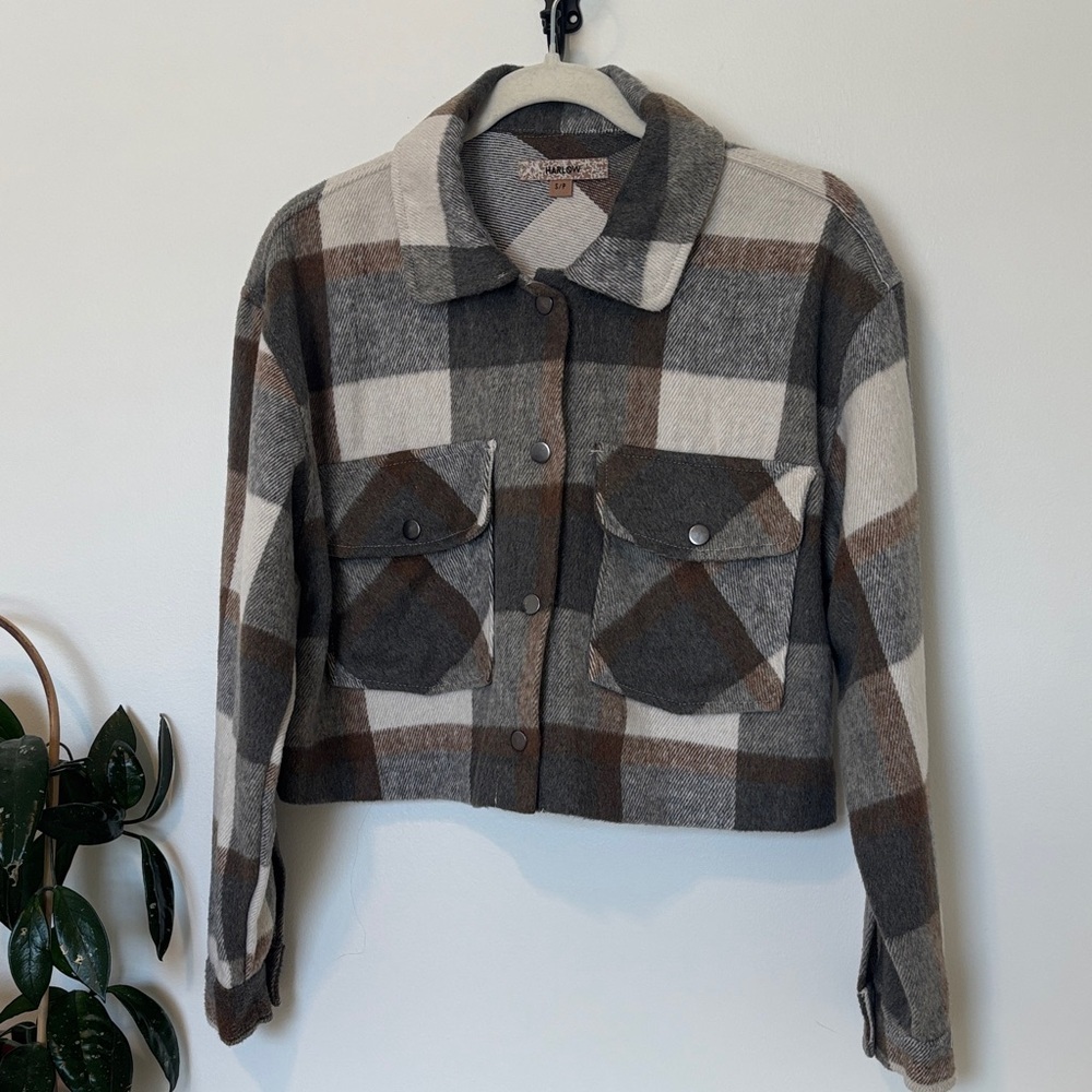 Harlow Multi-Color Plaid Utility Jacket